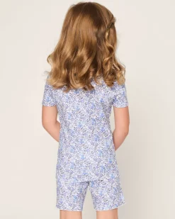 Kid’s Pima Snug Fit Short Set in Fleur d'Azur