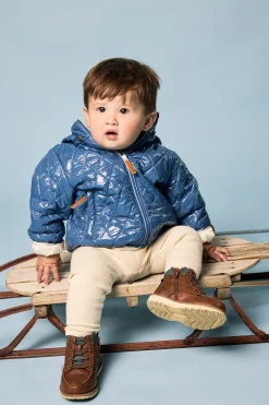 Kids' Shiny Mountain Blue Quilted Puffer Jacket