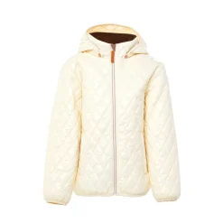 Kids' Shiny Winter White Quilted Puffer Jacket