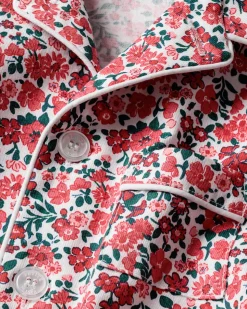 Kid’s Twill Pajama Set in Fleurs des Bois