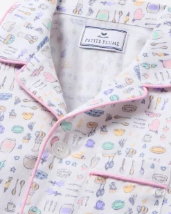 Kid's Twill Pajama Set in Baking Spirits Bright