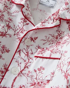 Kid’s Twill Pajama Set in Red Timeless Toile