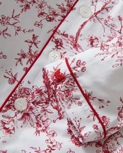 Kid’s Twill Pajama Set in Red Timeless Toile