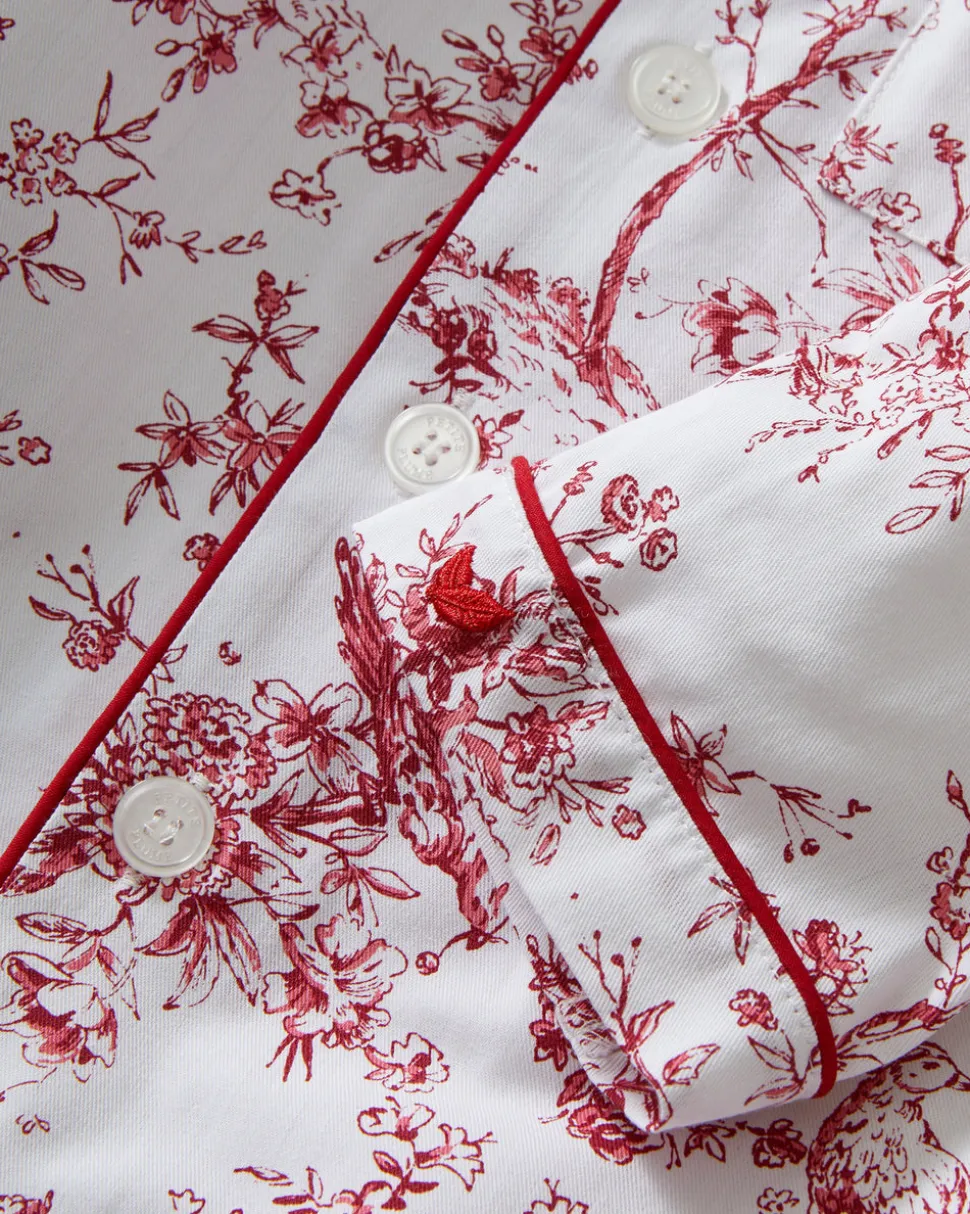 Kid’s Twill Pajama Set in Red Timeless Toile