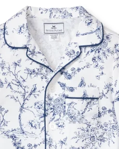 Kid’s Twill Pajama Set in Timeless Toile