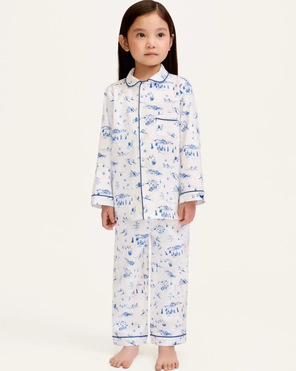 Kid’s Twill Pajama Set in Chalet Toile