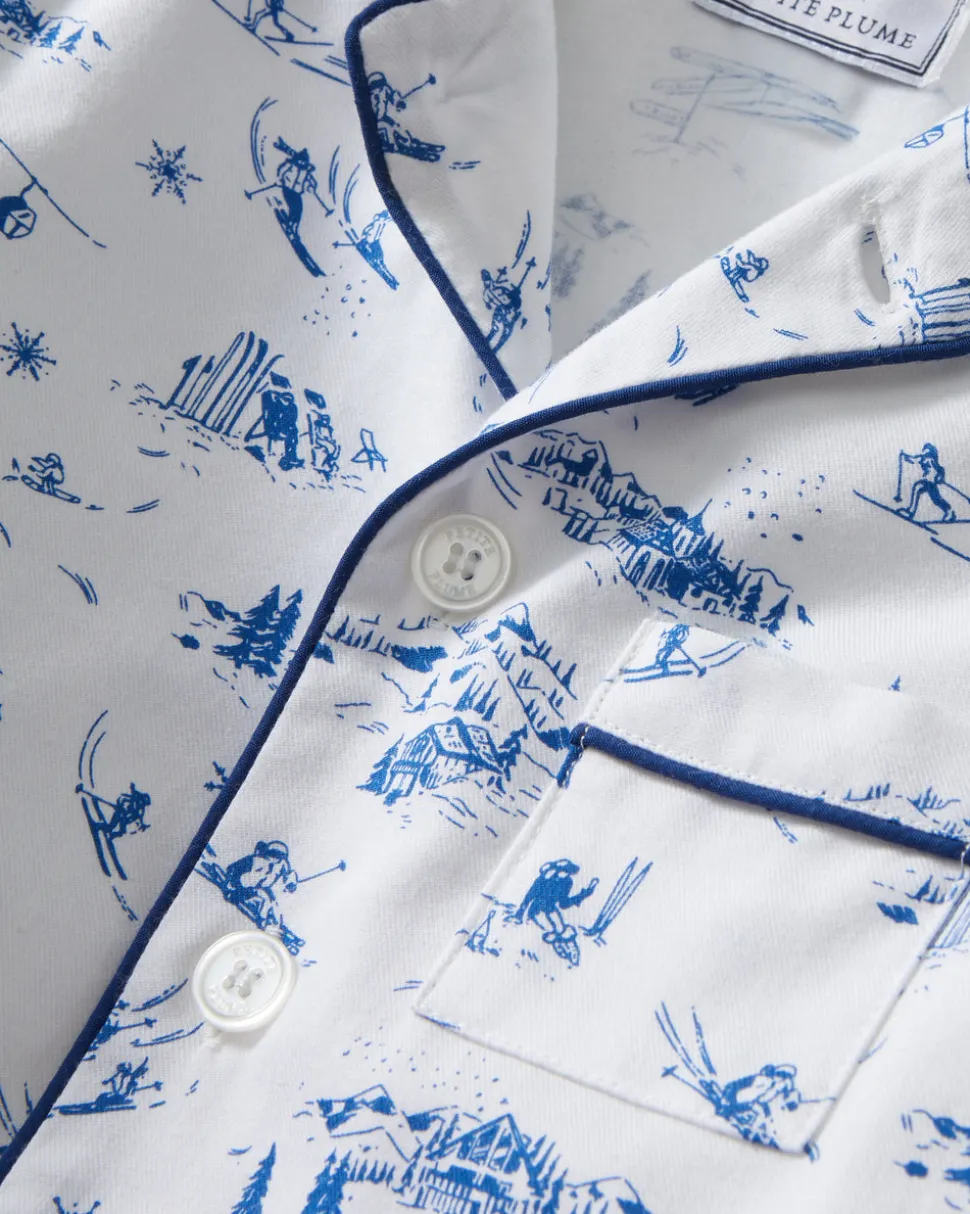 Kid’s Twill Pajama Set in Chalet Toile