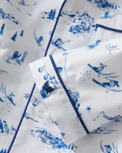 Kid’s Twill Pajama Set in Chalet Toile