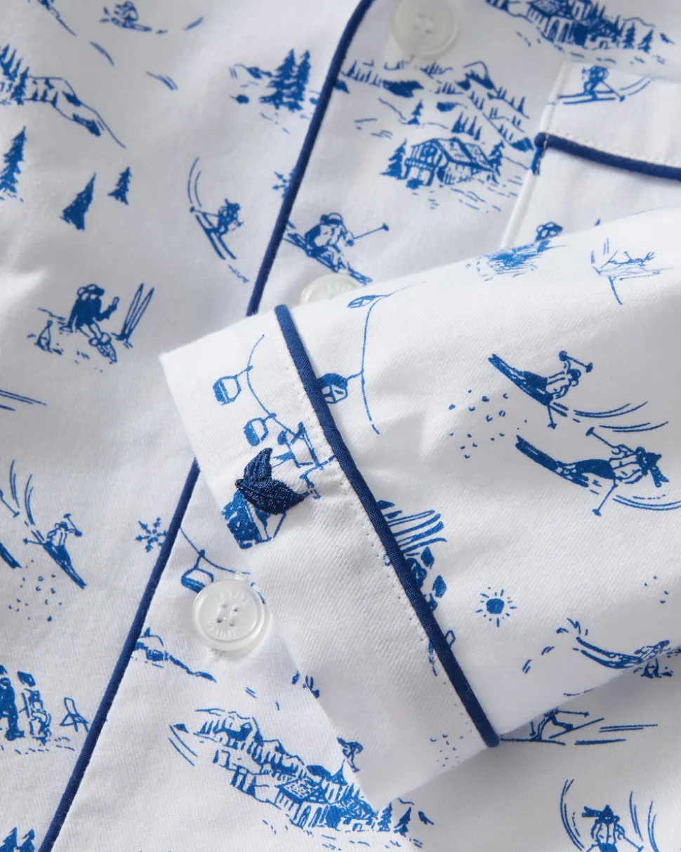 Kid’s Twill Pajama Set in Chalet Toile