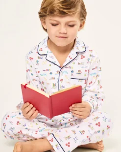 Kid's Twill Pajama Set in Literary Lessons