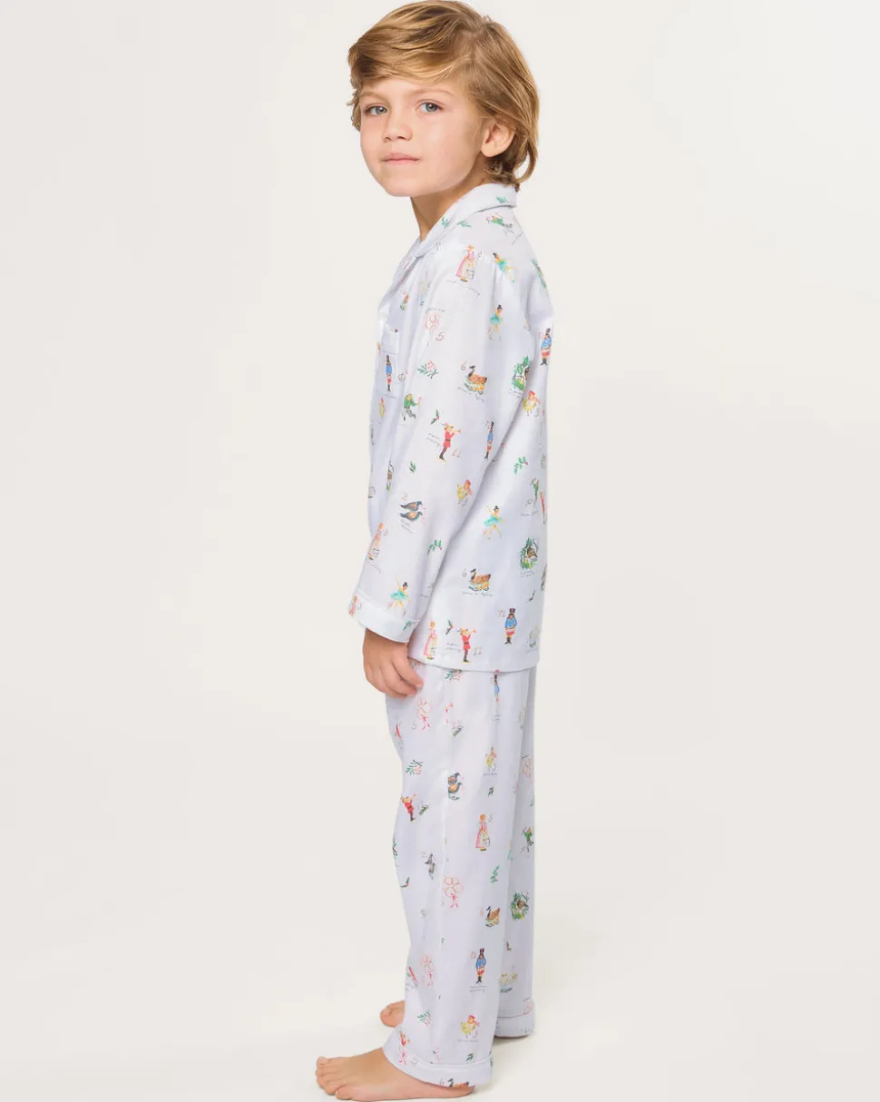 Kid's Twill Pajama Set in 12 Days of Christmas
