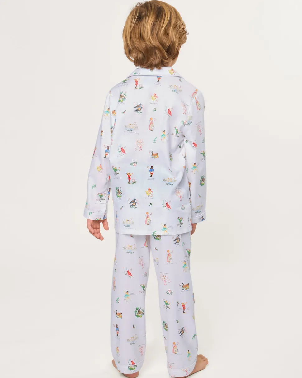 Kid's Twill Pajama Set in 12 Days of Christmas
