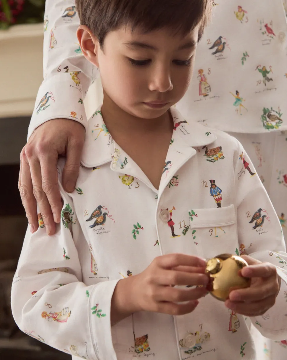 Kid's Twill Pajama Set in 12 Days of Christmas