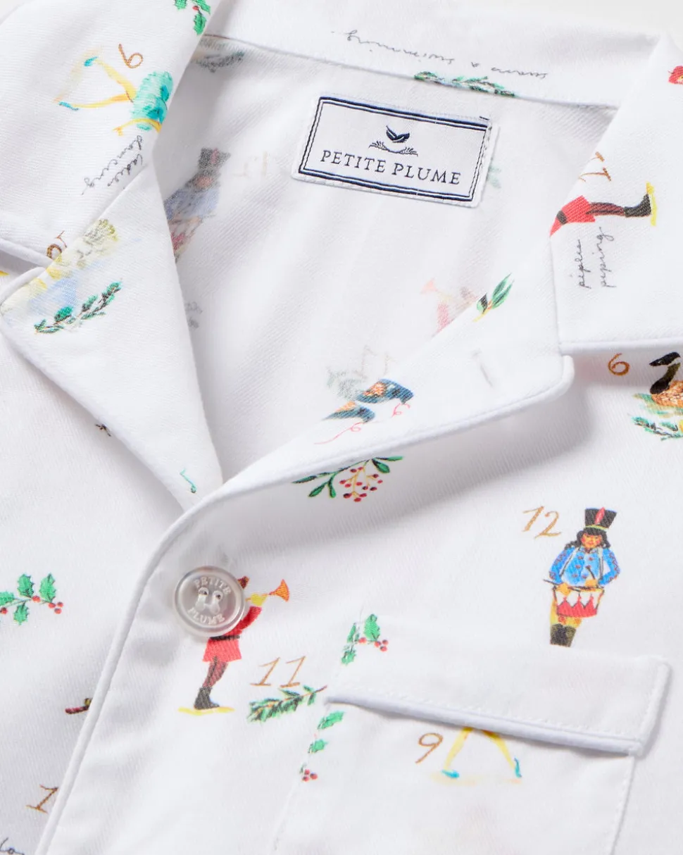 Kid's Twill Pajama Set in 12 Days of Christmas