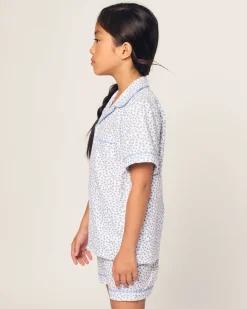 Kid’s Twill Short Set in Bluehearts