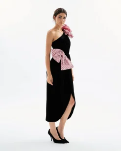 Kiki Dress in Noir & Rose Quartz Multi