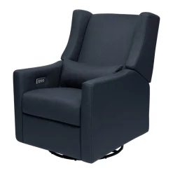 Kiwi Electronic Recliner and Swivel Glider with USB port in Performance Navy Eco-Twill