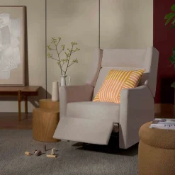 Kiwi Plus Power Recliner and Swivel Glider with Power Adjustable Headrest and USB Port in Performance Beach Eco-Weave