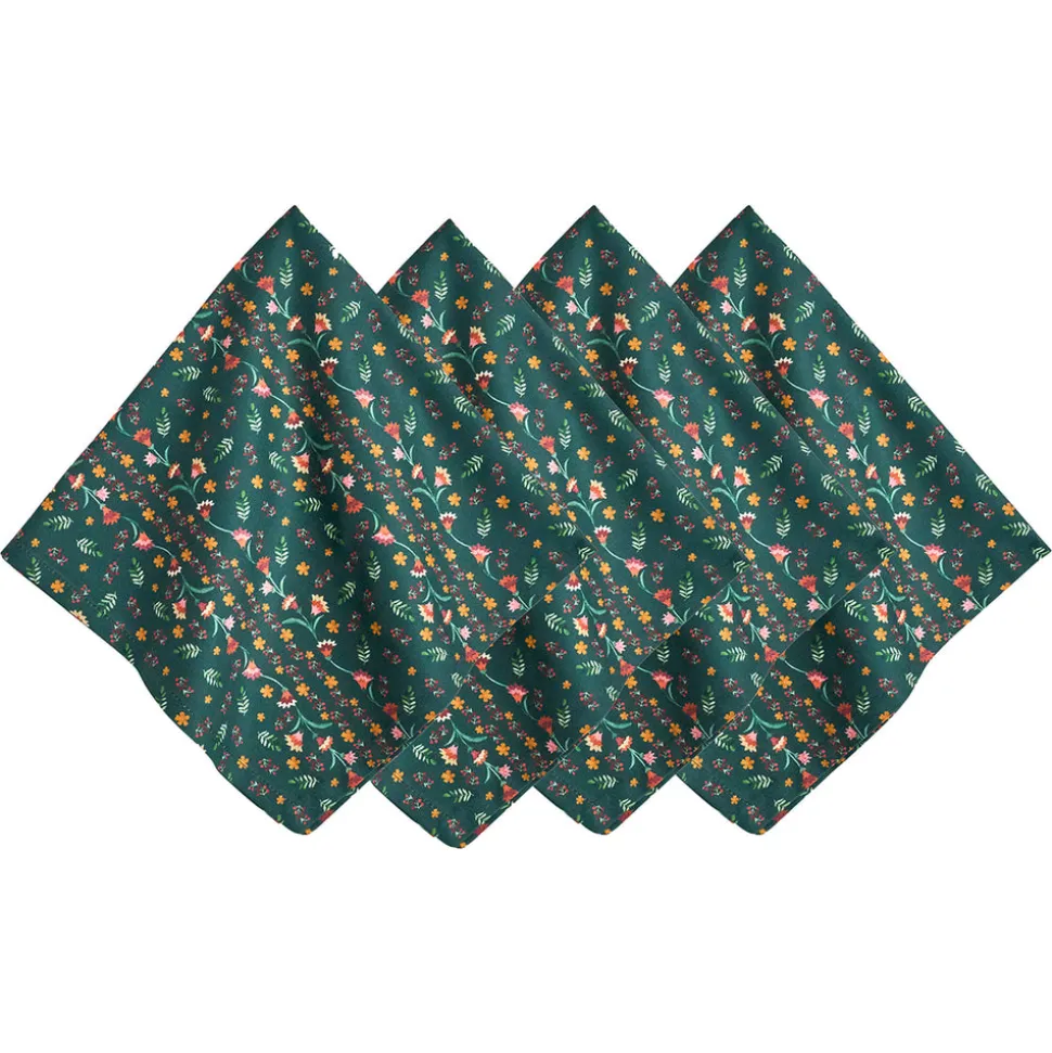 Klara Napkin in Evergreen, Set of 4