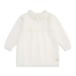Knitted Heart Dress in Ivory