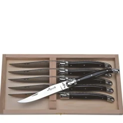 Knives Set in Black Acrylic, Set of 6