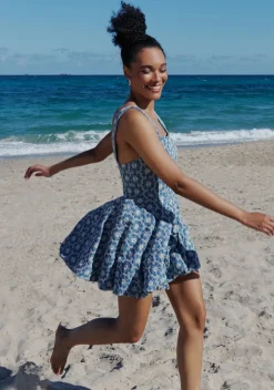 La Bubble Dress in Denim
