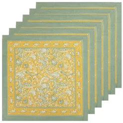 La Mer Napkins Aqua & Citrine, Set of 6