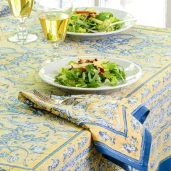 La Mer Tablecloth in Blue & Yellow