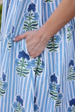 Laguna Sun Dress in Blue & Green