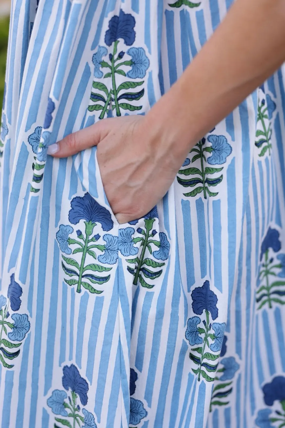 Laguna Sun Dress in Blue & Green