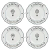 L’Amour Toujours Dessert/Salad Plates, Assorted, Set of 4