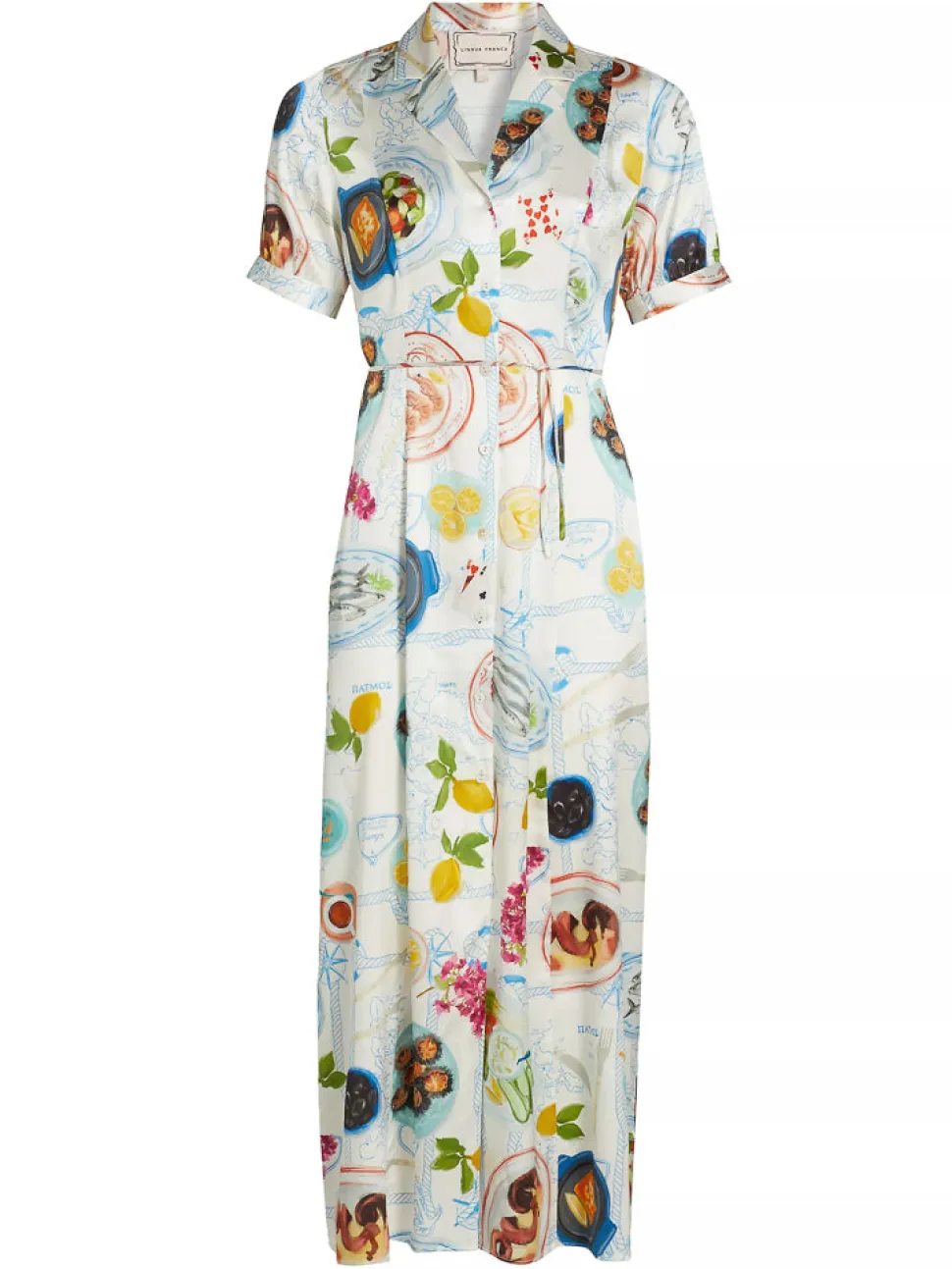 Lampi Button Down Dress in Lunch