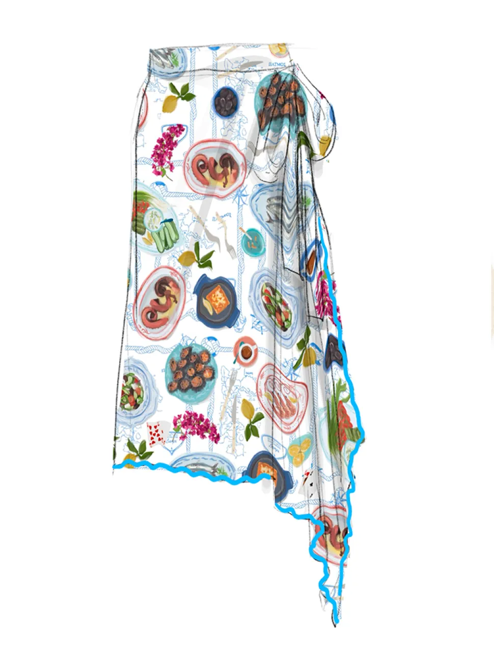 Lampi Wrap Skirt in Lunch