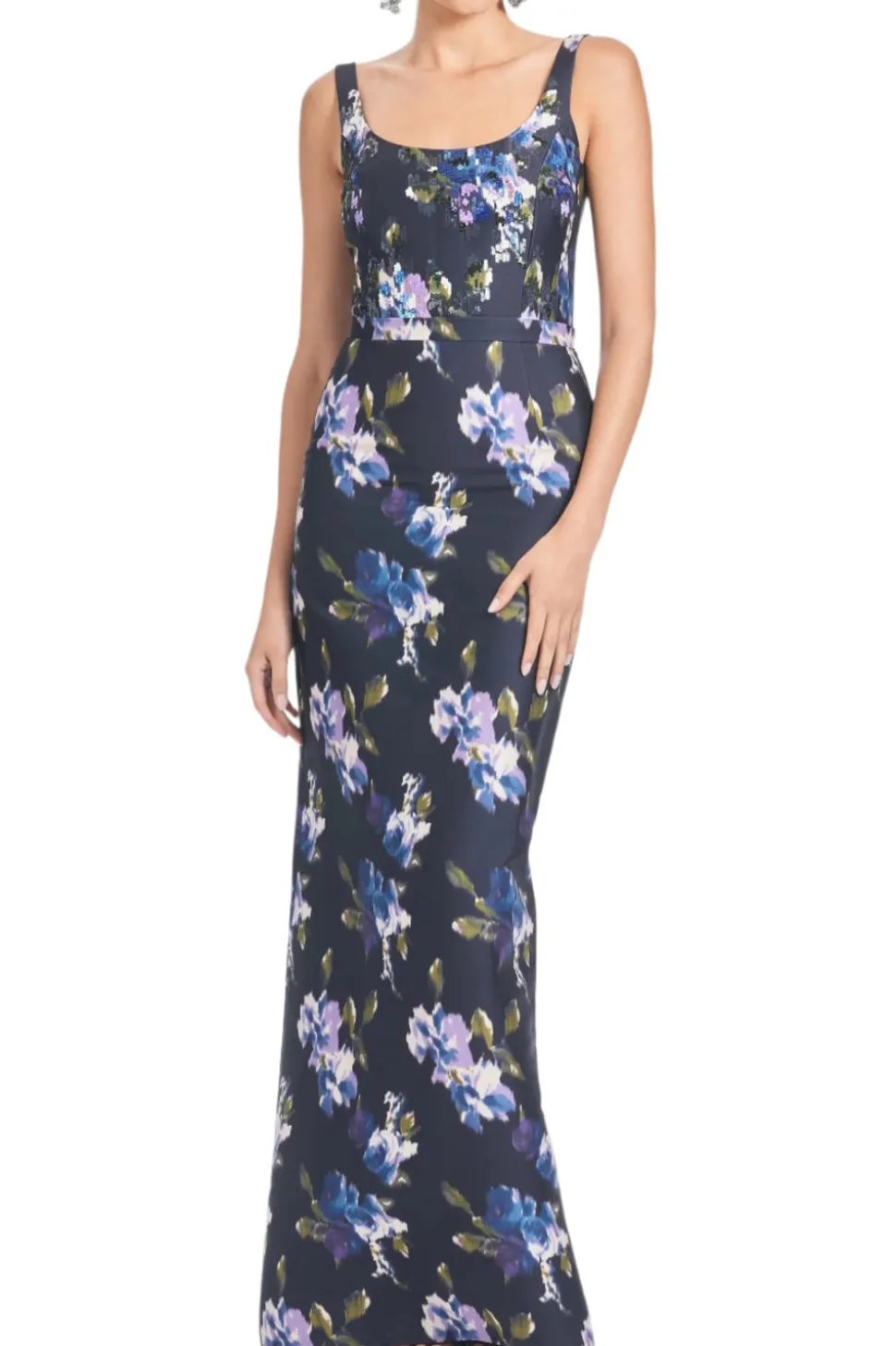 Lana Gown in Midnight Corsage
