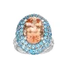 Lanna Paraiba and Morganite Ring