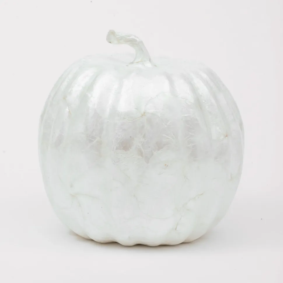 Large Capiz Pumpkin in Pearl