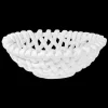 Large White Basketweave Bowl