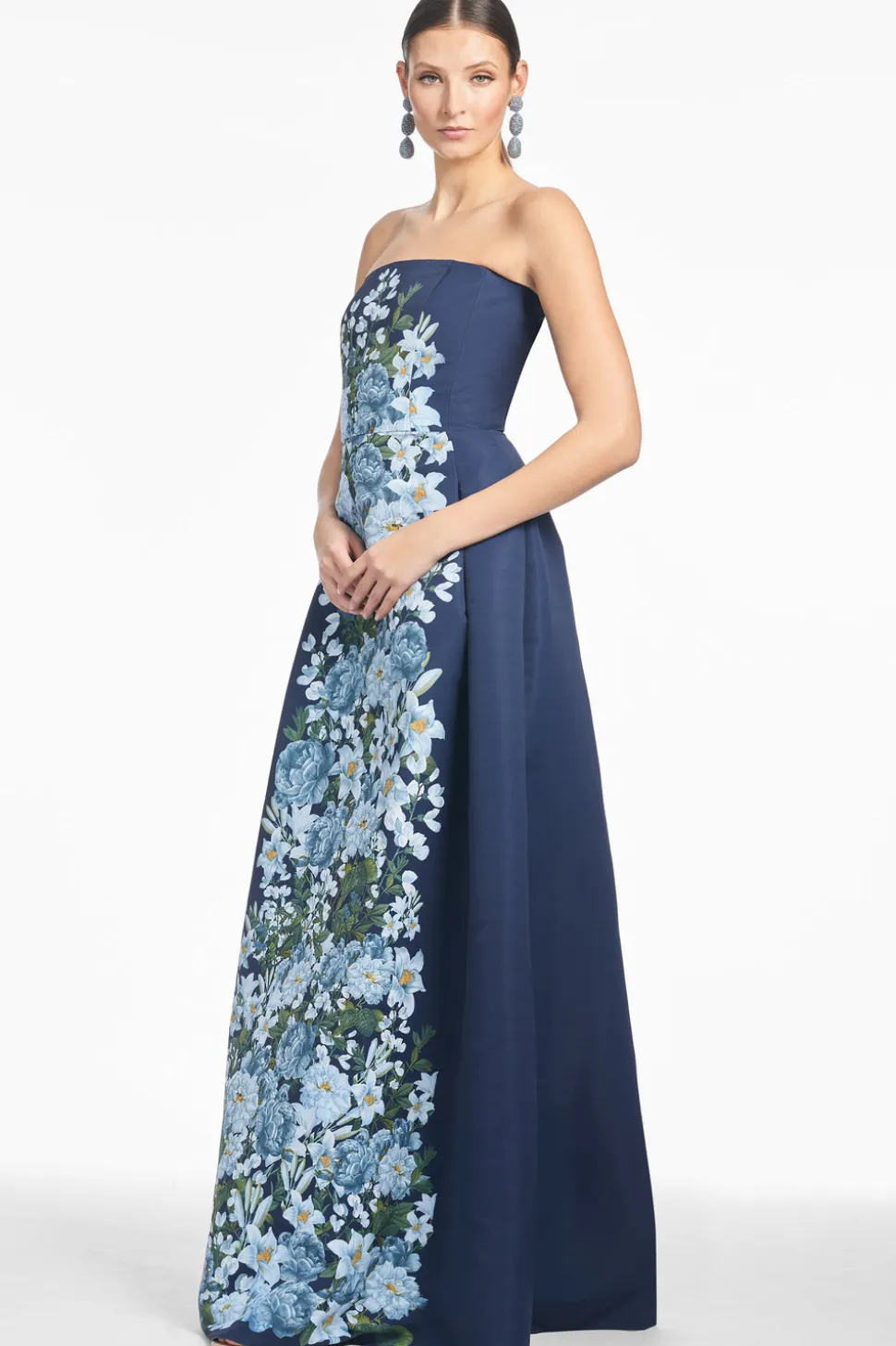 Larisa Gown in Navy Cascade