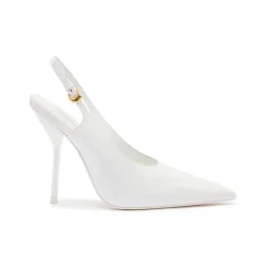 Larroudé x Altuzarra Pump In White Patent Leather