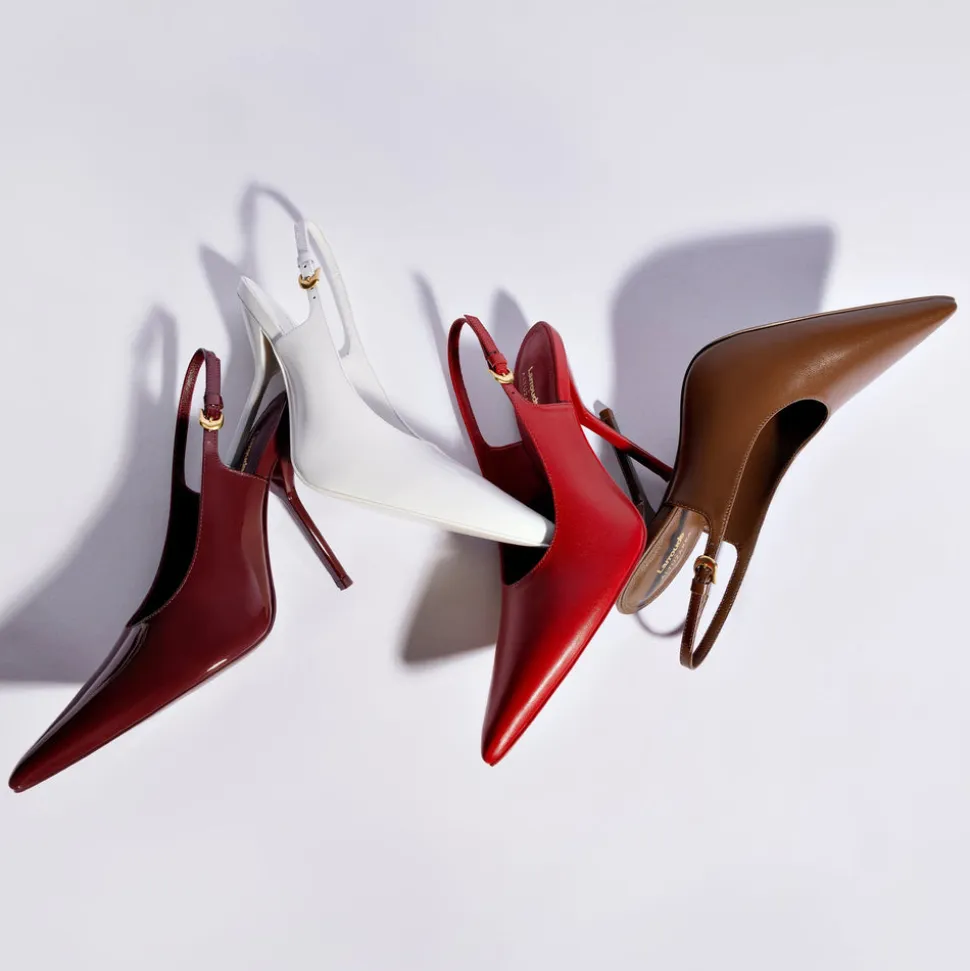 Larroudé x Altuzarra Pump In White Patent Leather