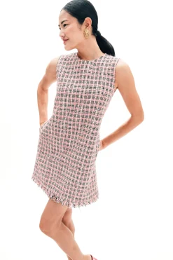 Laurel Dress in Eyelash Tweed