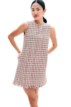 Laurel Dress in Eyelash Tweed