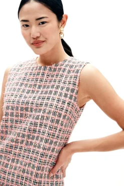 Laurel Dress in Eyelash Tweed