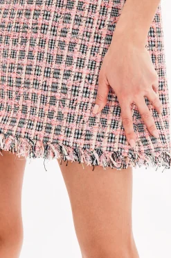 Laurel Dress in Eyelash Tweed