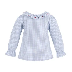 Laurel Girl Shirt in Blue Gingham