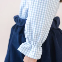 Laurel Girl Shirt in Blue Gingham