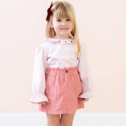 Laurel Girl Shirt in Pink Gingham