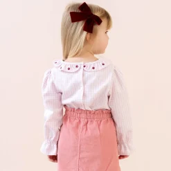 Laurel Girl Shirt in Pink Gingham