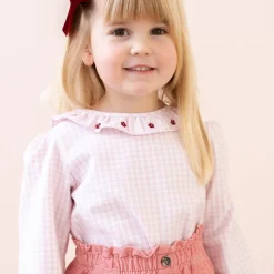 Laurel Girl Shirt in Pink Gingham