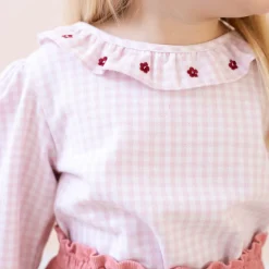 Laurel Girl Shirt in Pink Gingham
